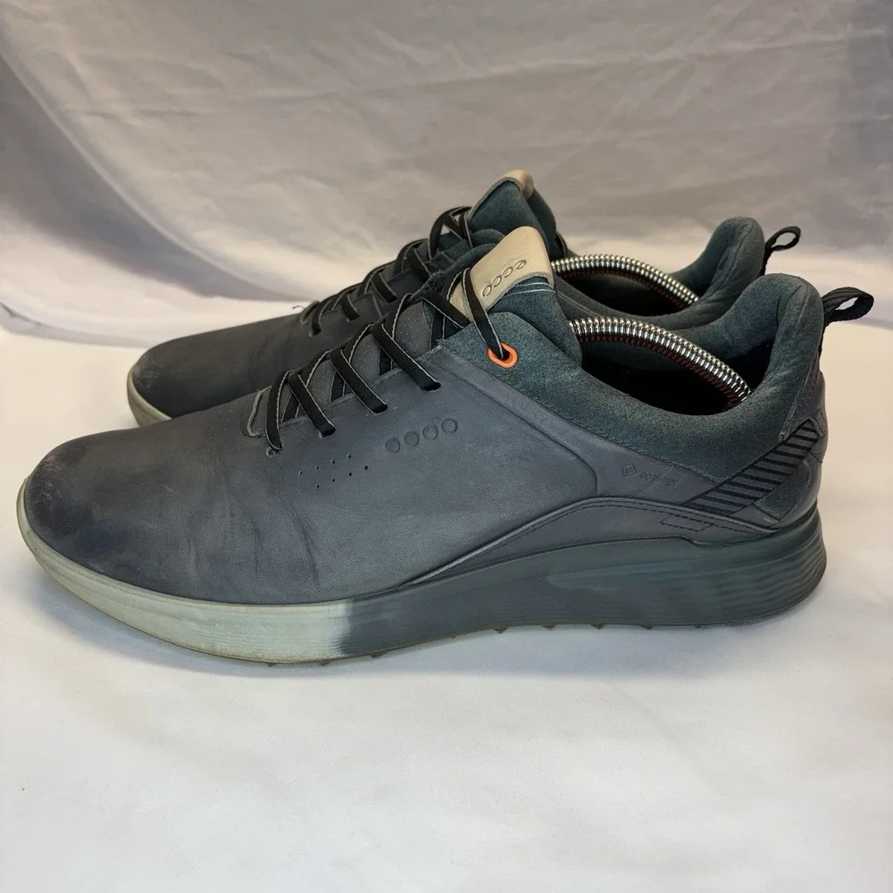 ECCO S-Three Goretex Spikeless Golf Shoes Waterproof Mens US 12-12.5 46 Gray